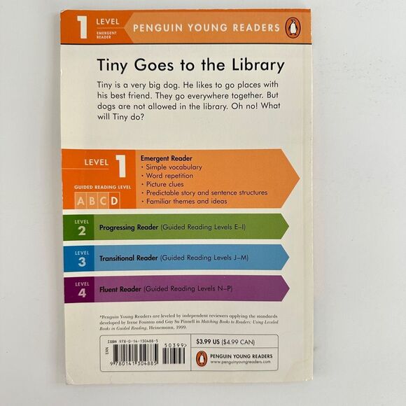 2/$6 Tiny Goes to the Library book by Cari Meister, Penguin Young Reader (Paperb - Picture 5 of 9